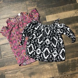 2 Girls Size Large Shirts